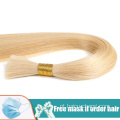 Cabelos de tranças a granel 613 pacotes de extensão de cabelo a granel Cutícula alinhada com feixes de cabelo humano alinhados